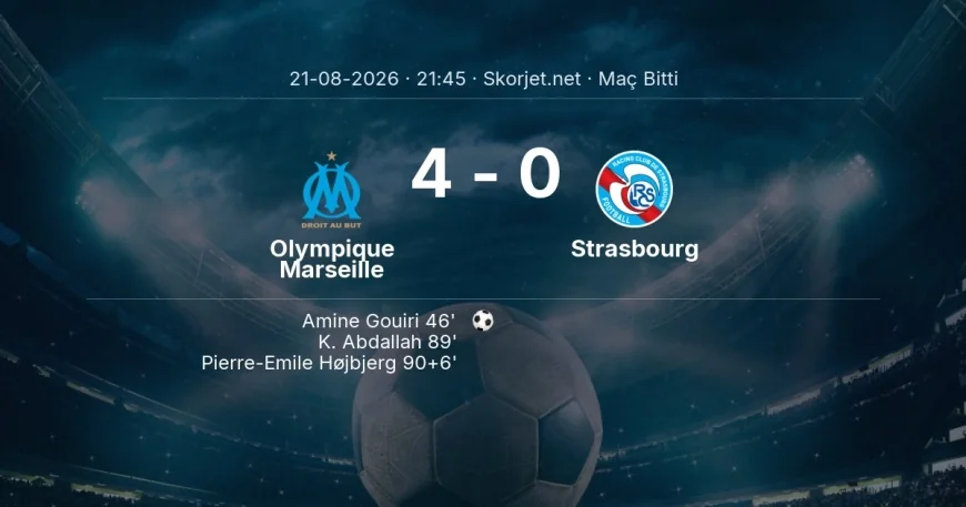 Ligue 1 | Olympique Marseille 4-0 Strasbourg sonucu