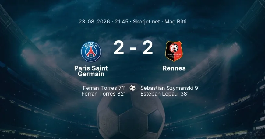 Maç sonucu: Paris Saint Germain 2-2 Rennes | Ligue 1