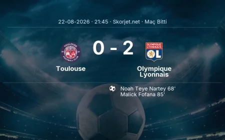 Ligue 1 | Toulouse 0-2 Olympique Lyonnais sonucu
