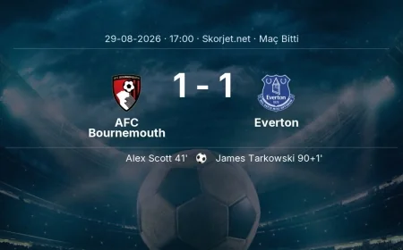 AFC Bournemouth 1-1 Everton - maç özeti | Premier Lig