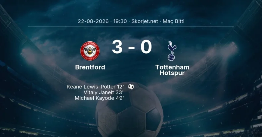 Maç sonucu: Brentford 3-0 Tottenham Hotspur | Premier Lig