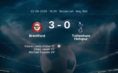 Maç sonucu: Brentford 3-0 Tottenham Hotspur | Premier Lig