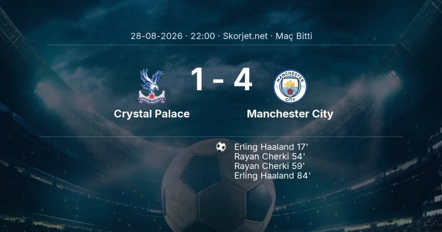 Maç sonucu: Crystal Palace 1-4 Manchester City | Premier Lig