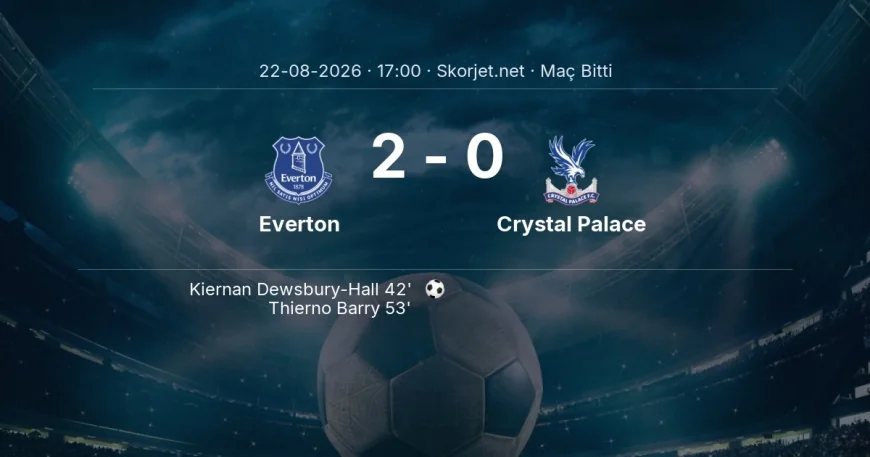 Maç sonucu: Everton 2-0 Crystal Palace | Premier Lig