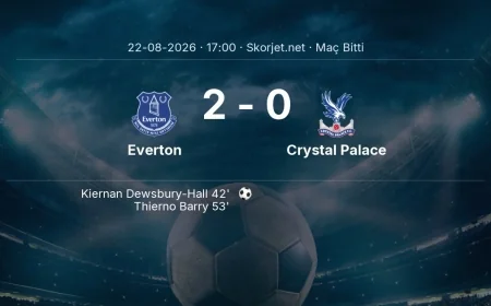 Maç sonucu: Everton 2-0 Crystal Palace | Premier Lig