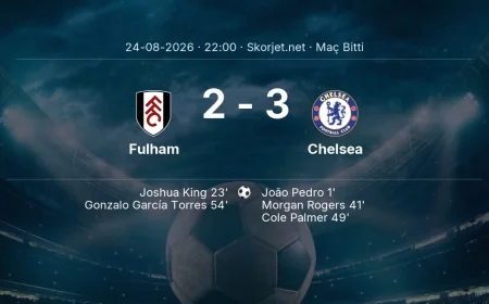 Premier Lig | Fulham 2-3 Chelsea sonucu