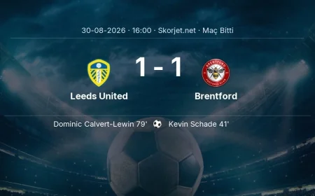 Premier Lig | Leeds United 1-1 Brentford sonucu