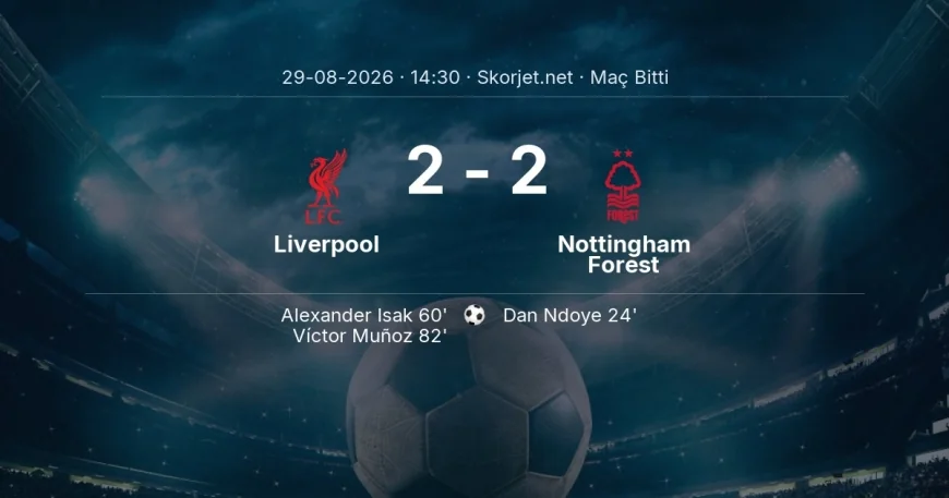 Liverpool 2-2 Nottingham Forest - maç özeti | Premier Lig