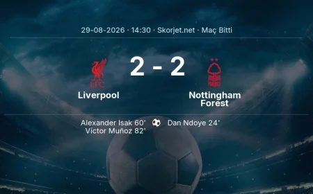 Liverpool 2-2 Nottingham Forest - maç özeti | Premier Lig