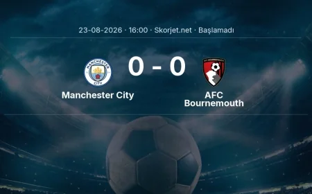 Premier Lig: Manchester City - AFC Bournemouth kadro ve maç öncesi