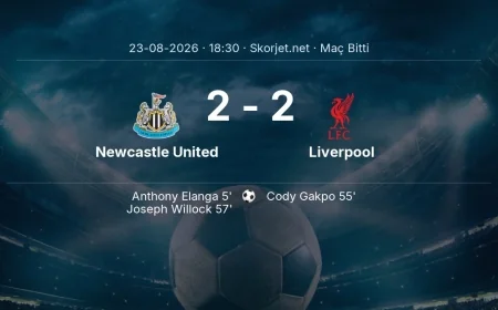 Maç sonucu: Newcastle United 2-2 Liverpool | Premier Lig