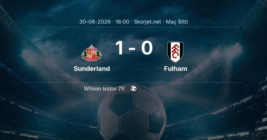 Premier Lig | Sunderland 1-0 Fulham sonucu