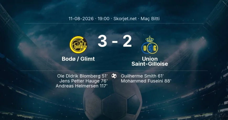 Maç sonucu: Bodø / Glimt 3-2 Union Saint-Gilloise | Şampiyonlar Ligi