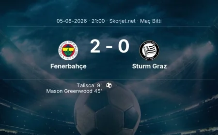 Fenerbahçe 2-0 Sturm Graz - maç özeti | Şampiyonlar Ligi