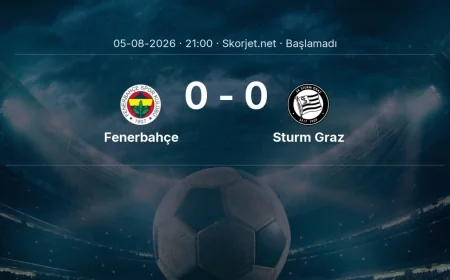 Şampiyonlar Ligi: Fenerbahçe - Sturm Graz maç bilgileri