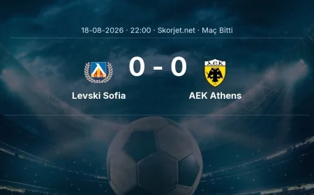 Levski Sofia 0-0 AEK Athens - maç özeti | Şampiyonlar Ligi