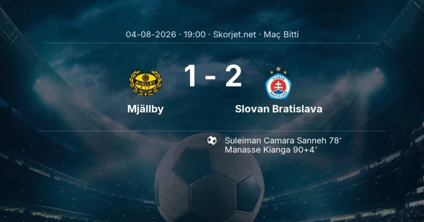 Mjällby 1-2 Slovan Bratislava - maç özeti | Şampiyonlar Ligi