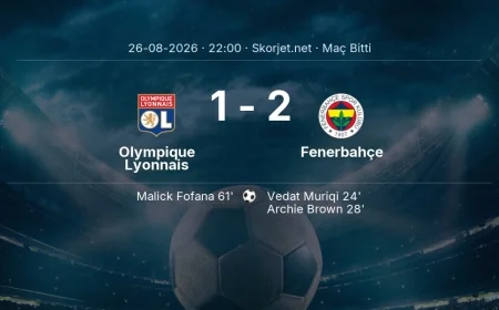 Olympique Lyonnais 1-2 Fenerbahçe - maç özeti | Şampiyonlar Ligi