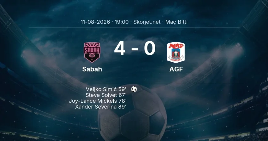 Sabah 4-0 AGF - maç özeti | Şampiyonlar Ligi