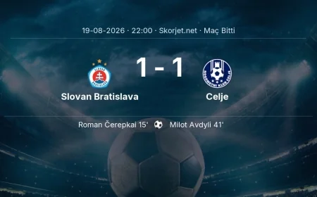 Slovan Bratislava 1-1 Celje - maç özeti | Şampiyonlar Ligi