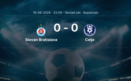 Şampiyonlar Ligi: Slovan Bratislava - Celje maç bilgileri