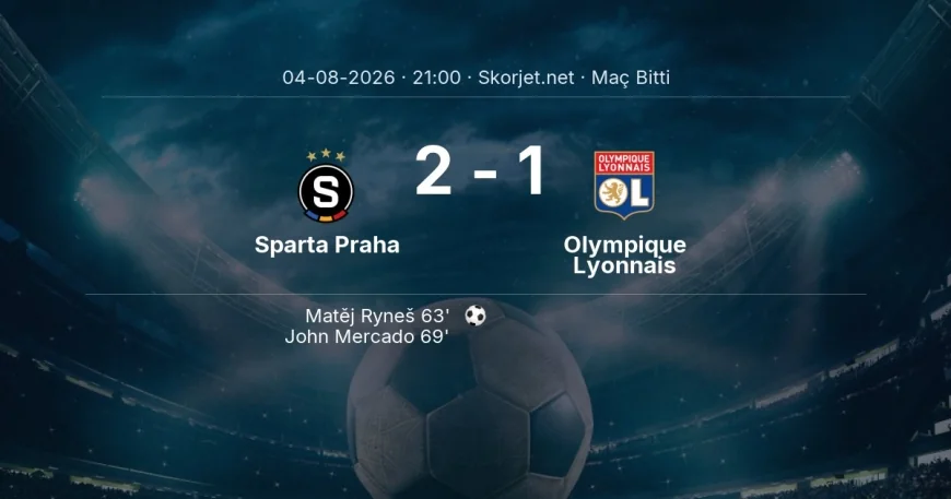 Maç sonucu: Sparta Praha 2-1 Olympique Lyonnais | Şampiyonlar Ligi