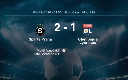 Maç sonucu: Sparta Praha 2-1 Olympique Lyonnais | Şampiyonlar Ligi