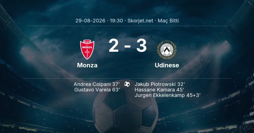 Maç sonucu: Monza 2-3 Udinese | Serie A