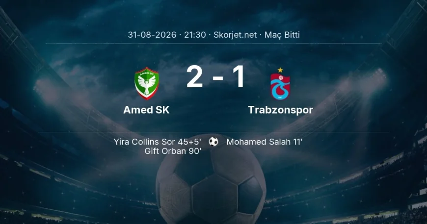 Maç sonucu: Amed SK 2-1 Trabzonspor | Süper Lig