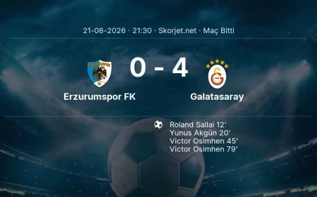 Erzurumspor FK 0-4 Galatasaray - maç özeti | Süper Lig