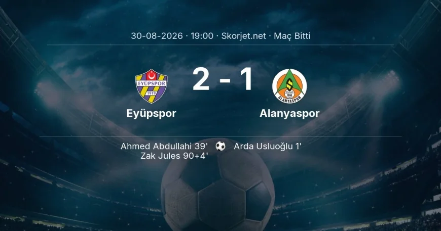 Süper Lig | Eyüpspor 2-1 Alanyaspor sonucu