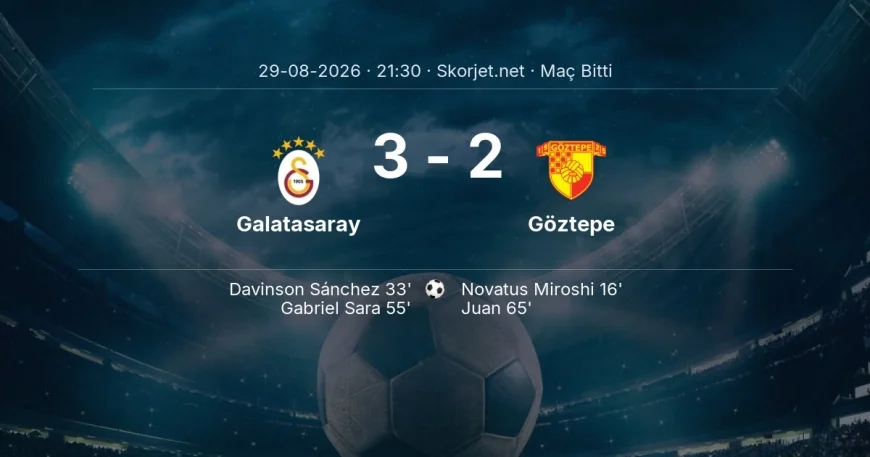 Maç sonucu: Galatasaray 3-2 Göztepe | Süper Lig
