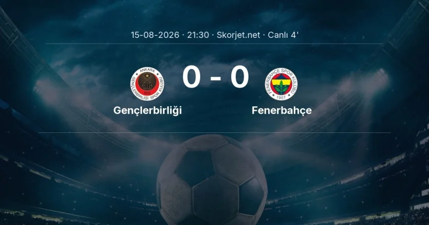 Süper Lig: Gençlerbirliği - Fenerbahçe maçı başladı