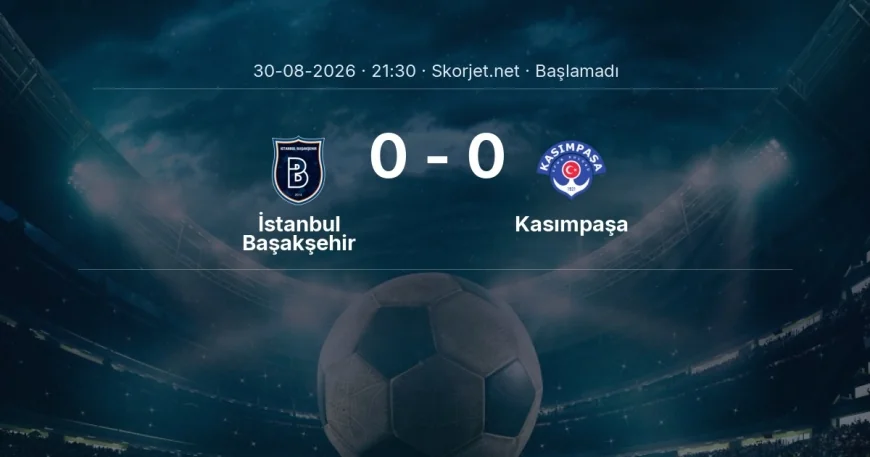 Süper Lig: İstanbul Başakşehir - Kasımpaşa maç bilgileri