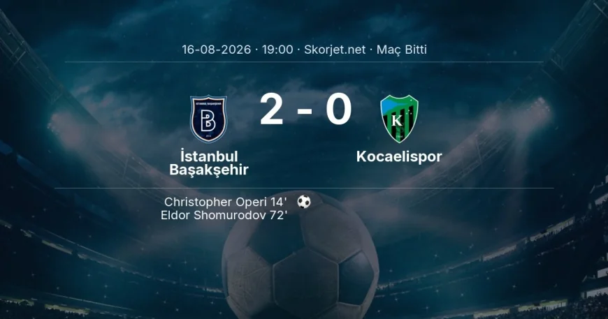 İstanbul Başakşehir 2-0 Kocaelispor - maç özeti | Süper Lig