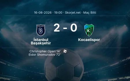 İstanbul Başakşehir 2-0 Kocaelispor - maç özeti | Süper Lig