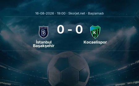Süper Lig: İstanbul Başakşehir - Kocaelispor kadro ve maç öncesi