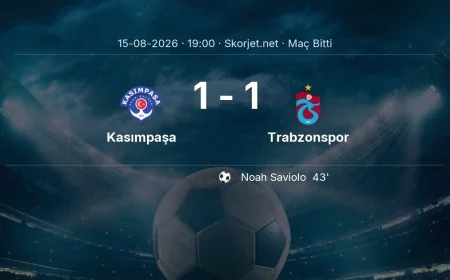 Süper Lig | Kasımpaşa 1-1 Trabzonspor sonucu