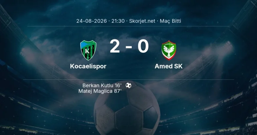 Süper Lig | Kocaelispor 2-0 Amed SK sonucu