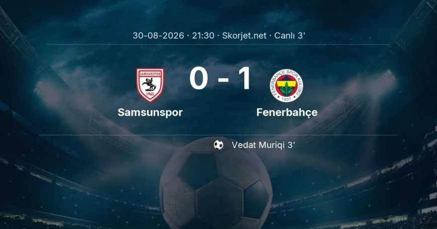 Samsunspor - Fenerbahçe maçı başladı | Süper Lig