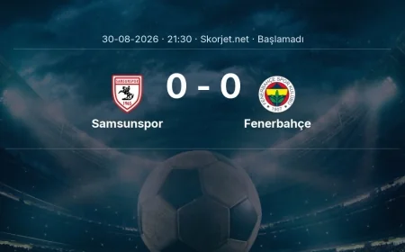 Süper Lig: Samsunspor - Fenerbahçe maç bilgileri