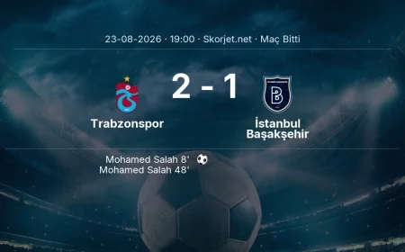 Maç sonucu: Trabzonspor 2-1 İstanbul Başakşehir | Süper Lig