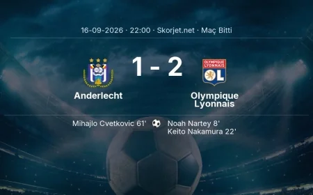 Avrupa Ligi | Anderlecht 1-2 Olympique Lyonnais sonucu