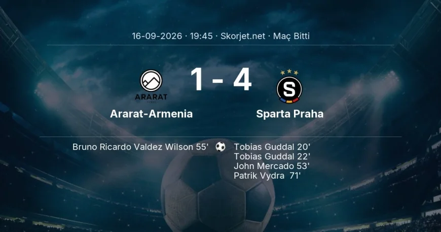 Maç sonucu: Ararat-Armenia 1-4 Sparta Praha | Avrupa Ligi