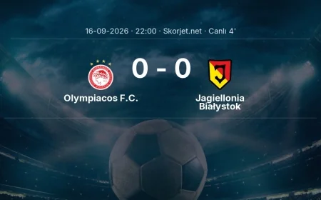 Olympiacos F.C. - Jagiellonia Białystok maçı başladı | Avrupa Ligi