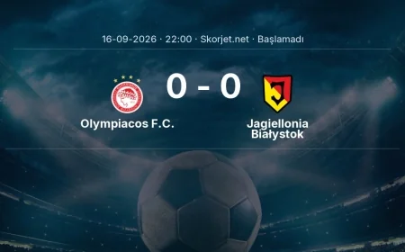 Avrupa Ligi: Olympiacos F.C. - Jagiellonia Białystok maç bilgileri
