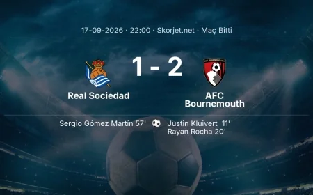 Real Sociedad 1-2 AFC Bournemouth - maç özeti | Avrupa Ligi