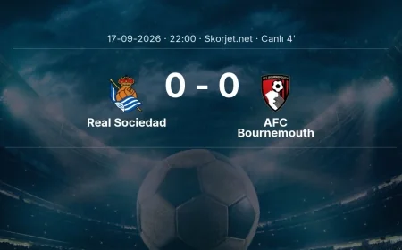 Real Sociedad - AFC Bournemouth maçı başladı | Avrupa Ligi