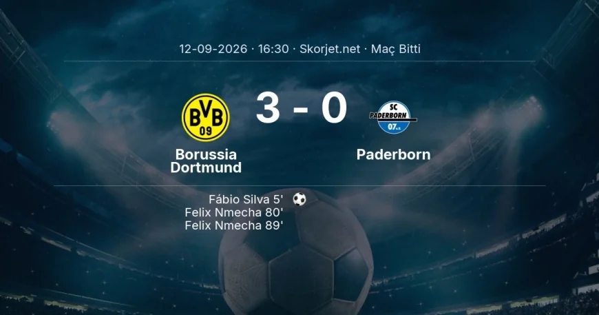Maç sonucu: Borussia Dortmund 3-0 Paderborn | Bundesliga