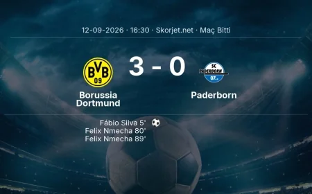 Maç sonucu: Borussia Dortmund 3-0 Paderborn | Bundesliga
